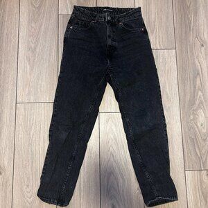Zara High-Waisted Black Denim